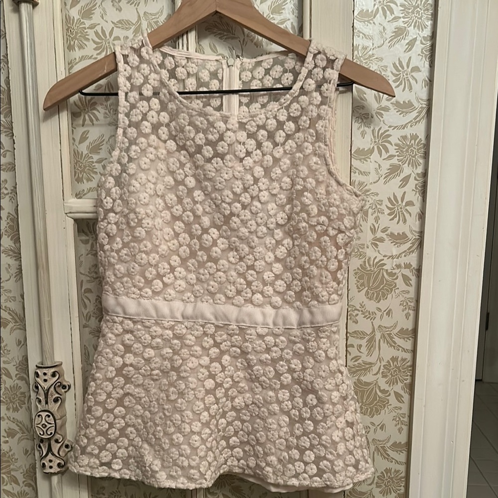 Banana republic embroidered peplum top